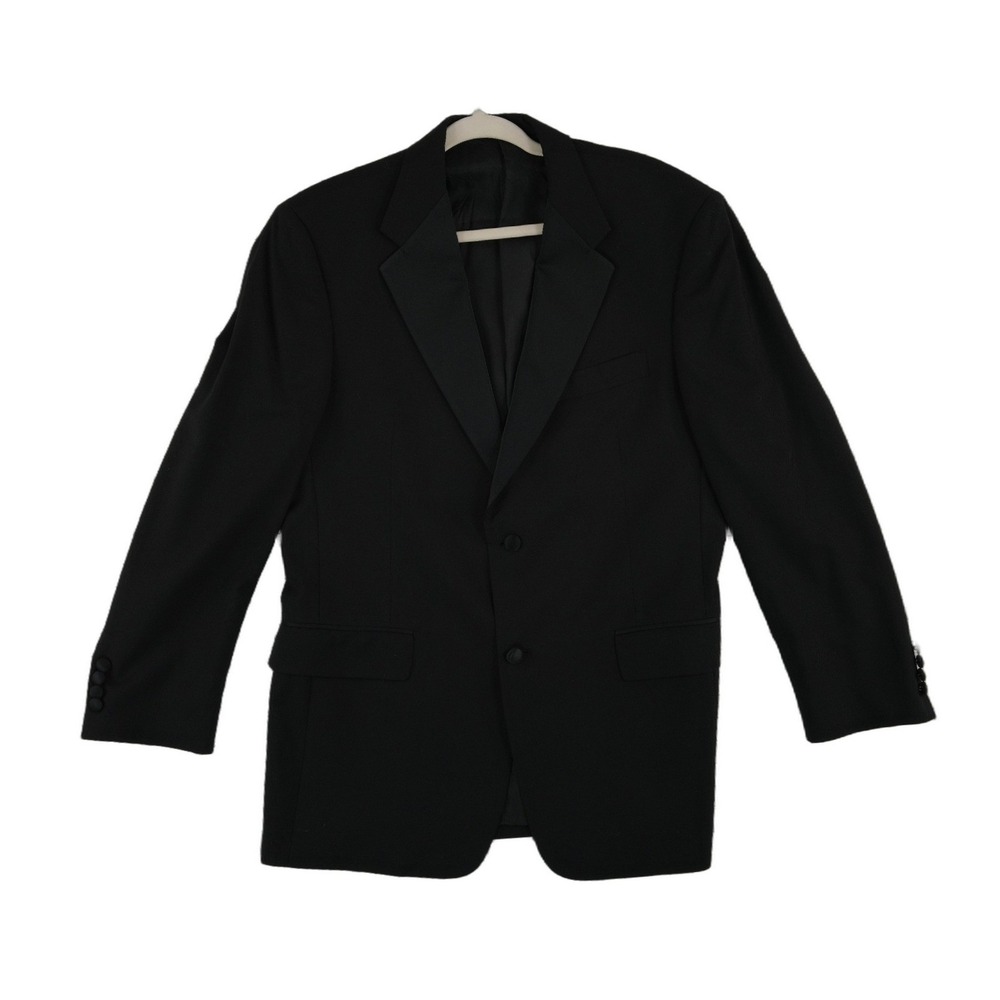 Hart Schaffner Marx Tuxedo Jacket Men's Size 40R Black Two Button Formal